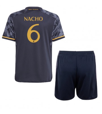 Lacne Dětský Futbalové dres Real Madrid Nacho #6 2023-24 Krátky Rukáv - Preč (+ trenírky)